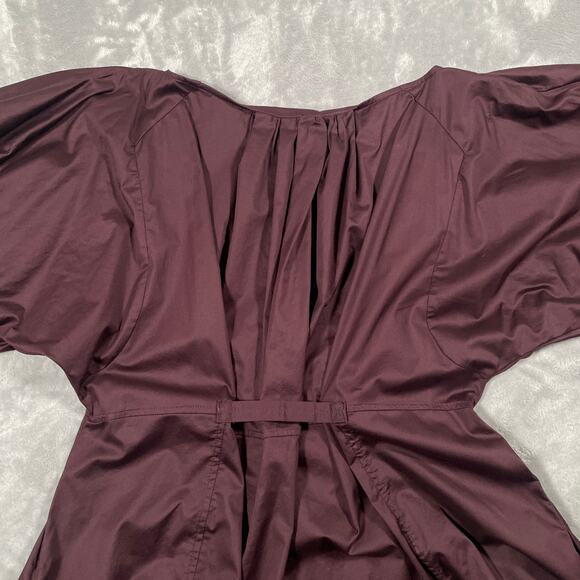 COS Dress 6 Puff Sleeve Midi Prairie Cottage Milkmaid Witchy Goth Flowy Pleated - Picture 6 of 16